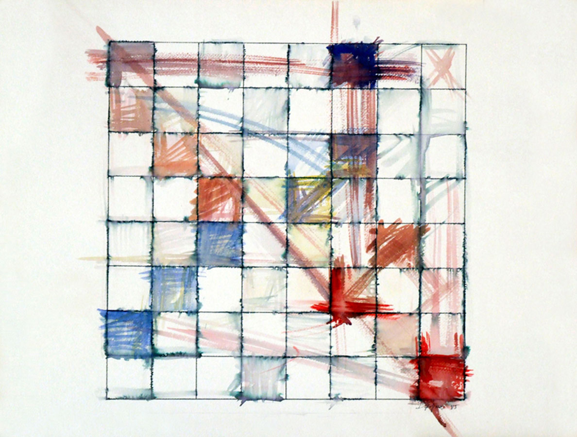 1984, aquarelle on paper, 40x40cm