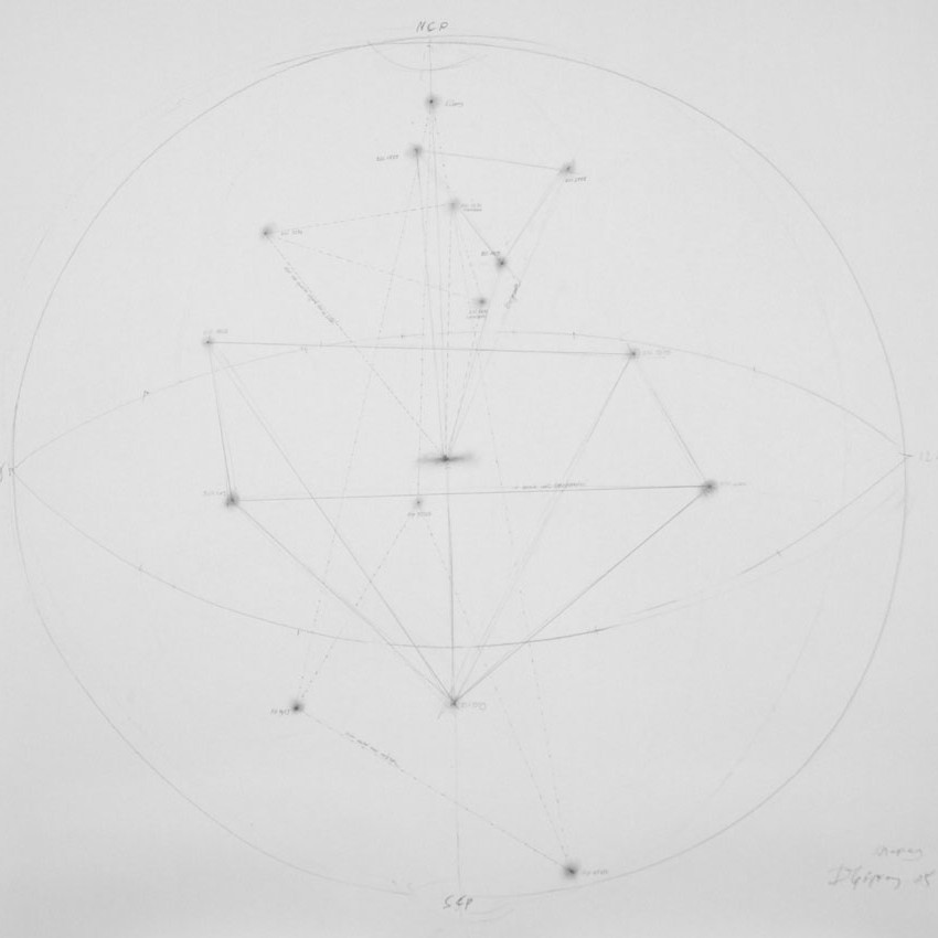 Shapes, 2005, graphite on paper, 150x150cm
