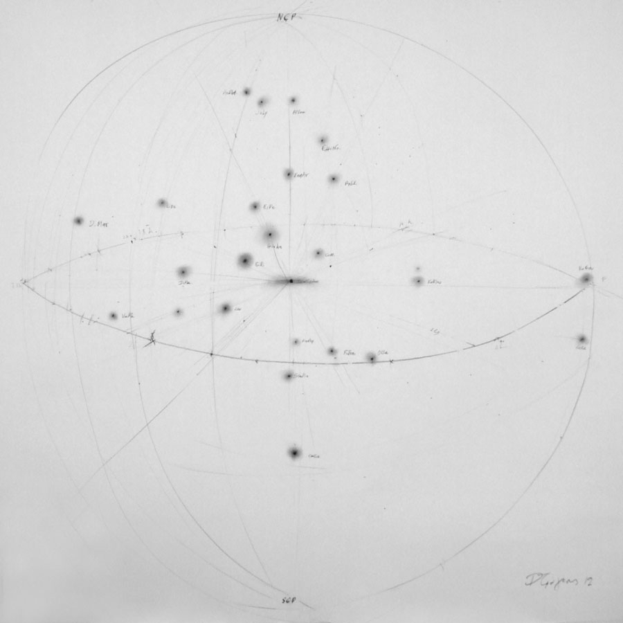 Existances, 2012, graphite on paper, 150x150cm