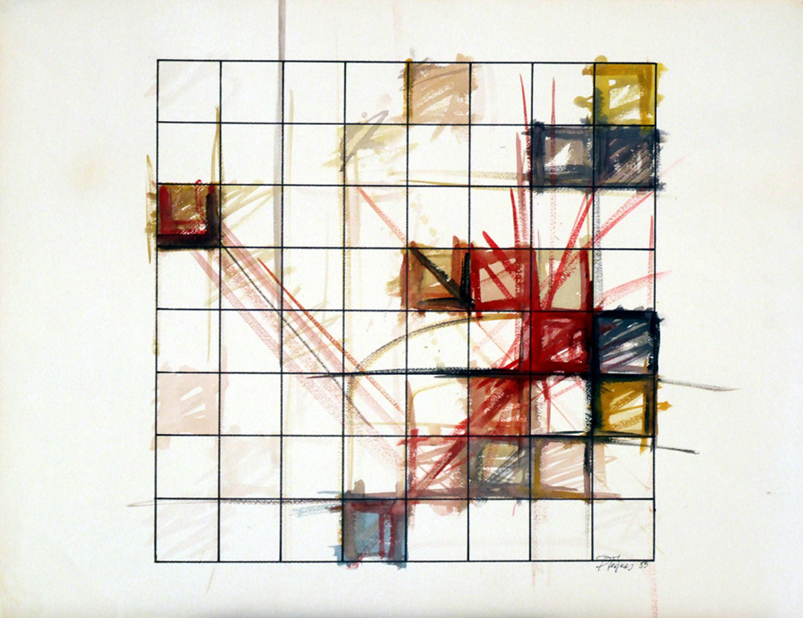 1984, aquarelle on paper, 40x40cm