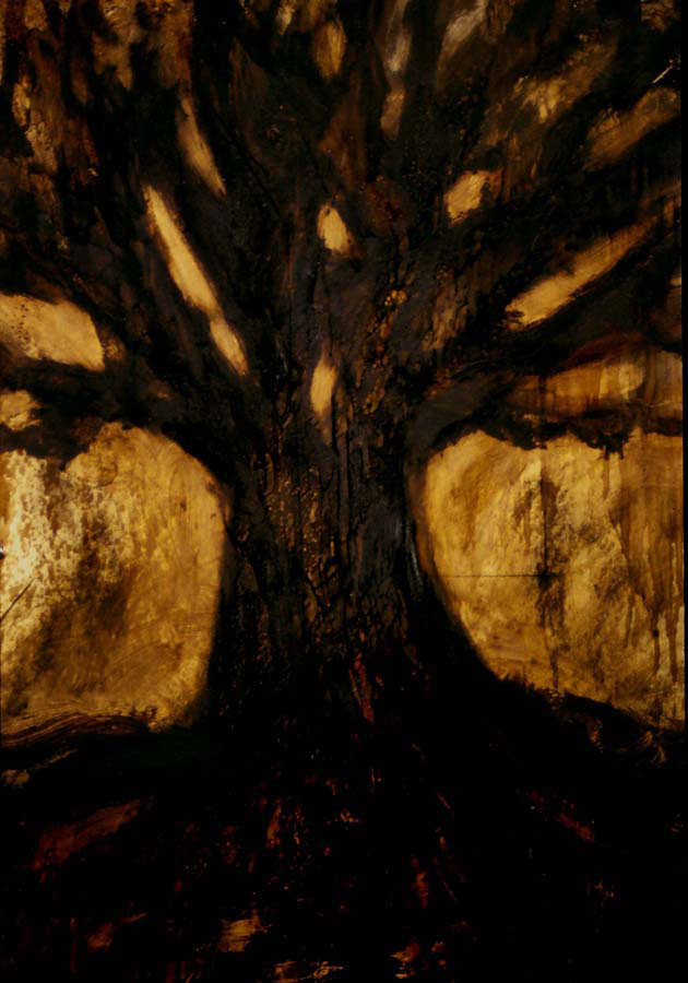 Tree, 1998, mixed media on cardboard, 70x100cm