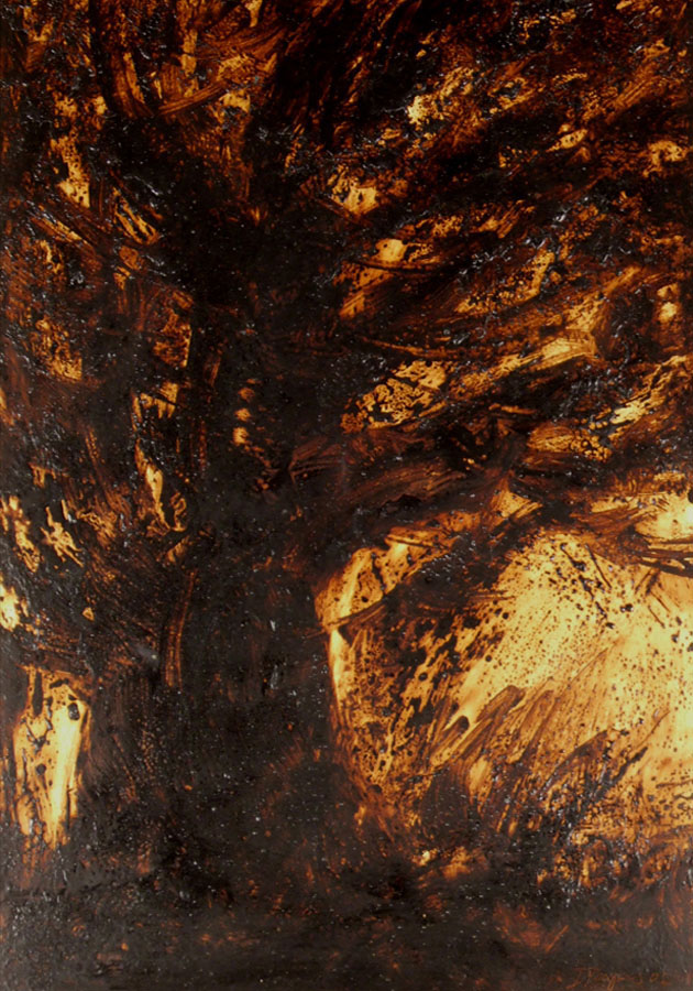 Tree, 1998, mixed media on cardboard, 70x100cm