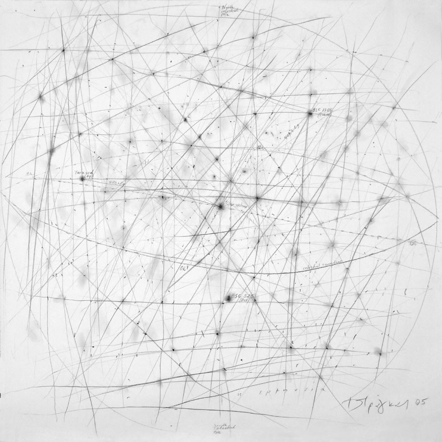 Interpretation, 2005, graphite on paper, 150x150cm