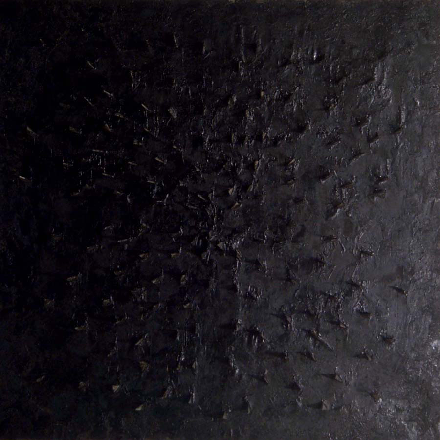 the Door 1991, mixed media on sheet iron and  metal,180x180cm