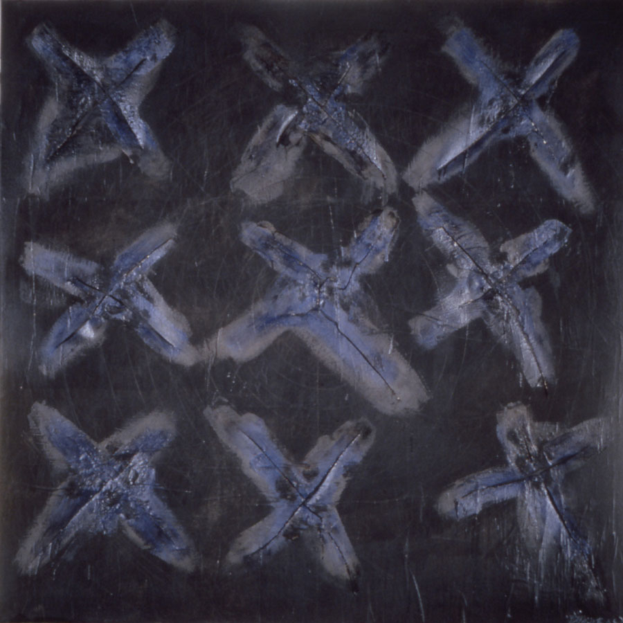 the Nine Existenses, 1988, mixed media on canvas, 180x180cm
