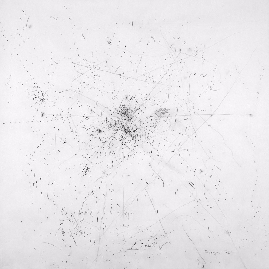 the exploration 2002 graphite on paper 150x150cm